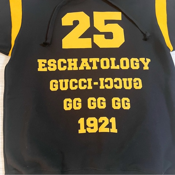 GUCCI SS21 BLIND FOR LOVE Printing Striped Pullover Hoodie - Picture 4 of 16